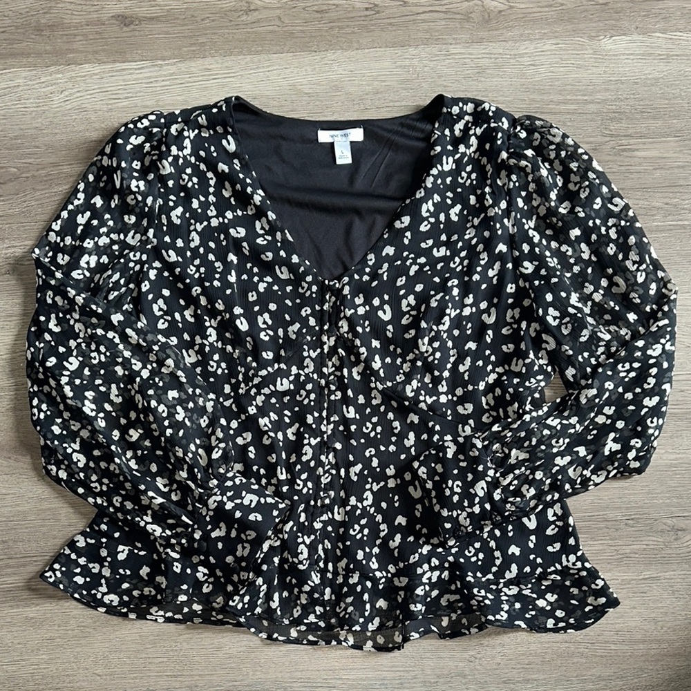Nine West Black and White Women's Top